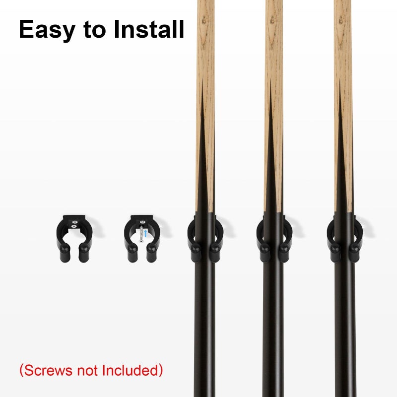 EEEKit 20 Pieces Fishing Rod Clips, Wall Mounted Fishing Pole Holder Storage Rack, Black Storage Clips Clamps Rack Organizer for Rod Billiards Cue Snooker Cue - Image 3